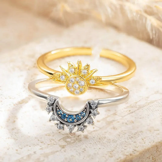 ANILLOS SOL Y LUNA PAREJA + ENVIO GRATIS